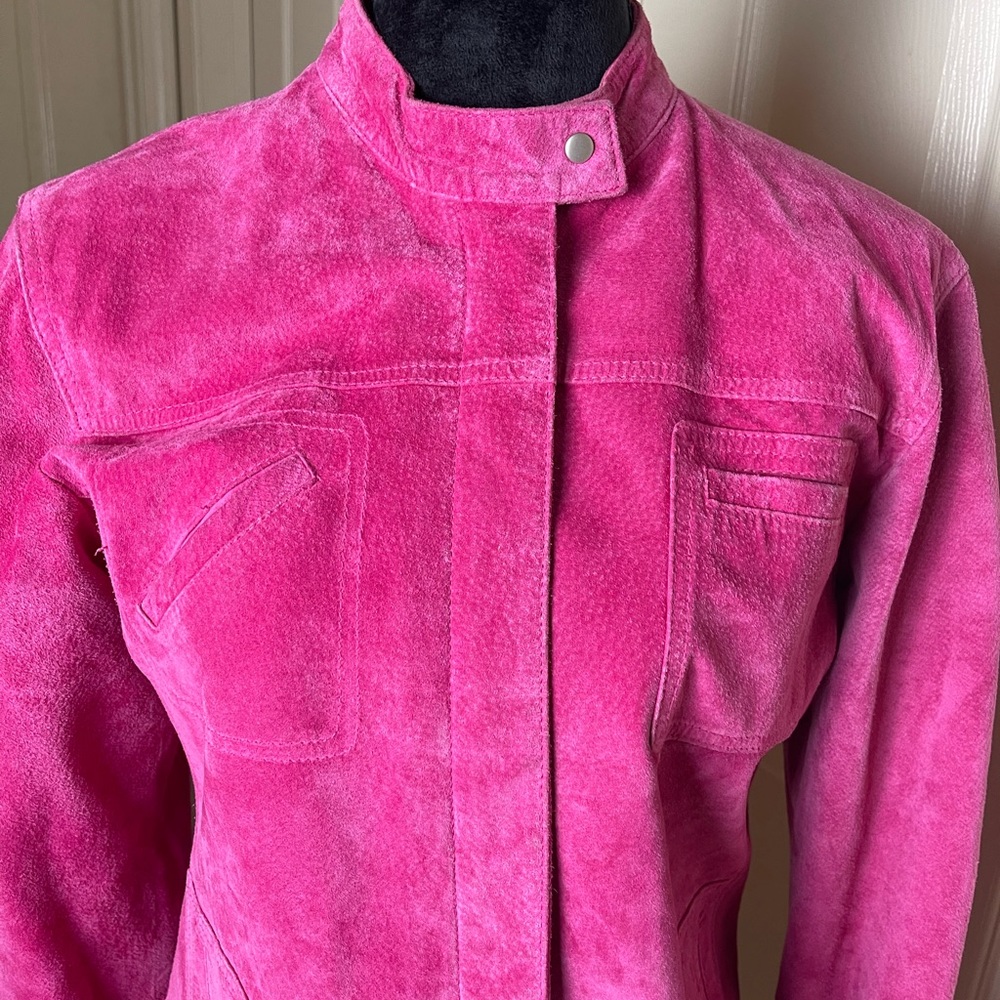 Chico’s 100% Leather Zip Jacket Size 1/Small - Picture 4 of 6
